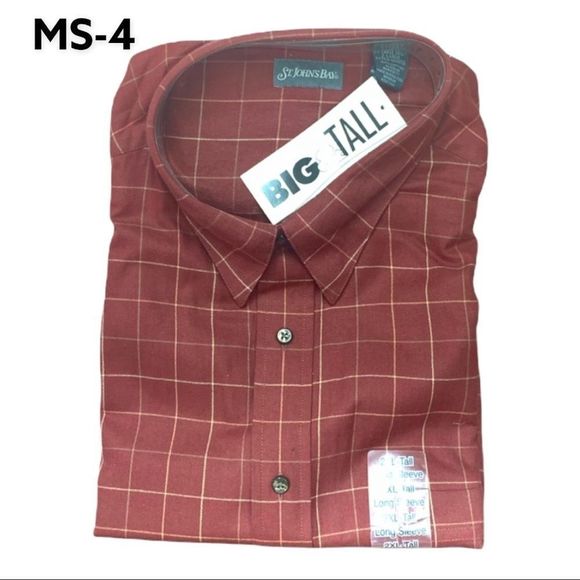 Sz2XL Jaspe Twill St John’s Bay Big & Tall Button Down Shirt NWT - Picture 1 of 2